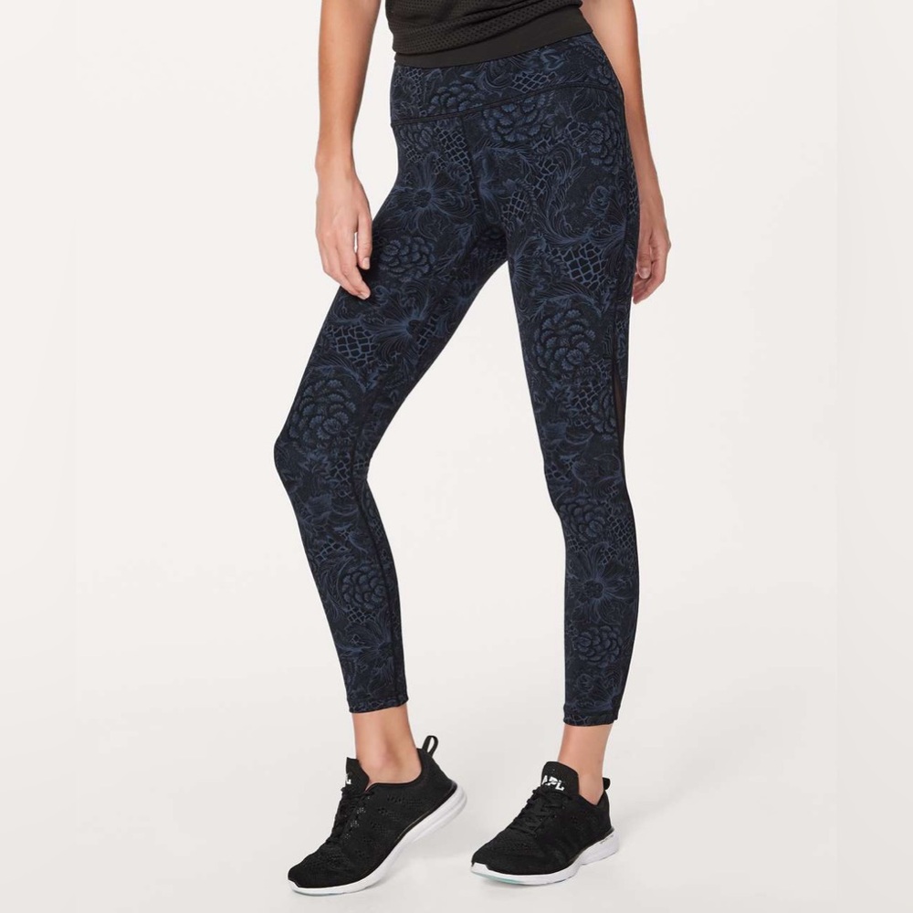 Lululemon Train Times 7/8 Pant *25" Nouveau Mach Blue Black size 4